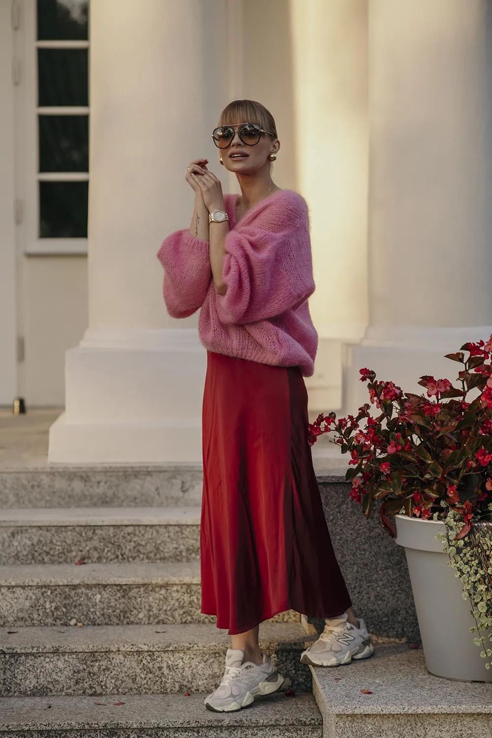 Ruby Moon midi skirt