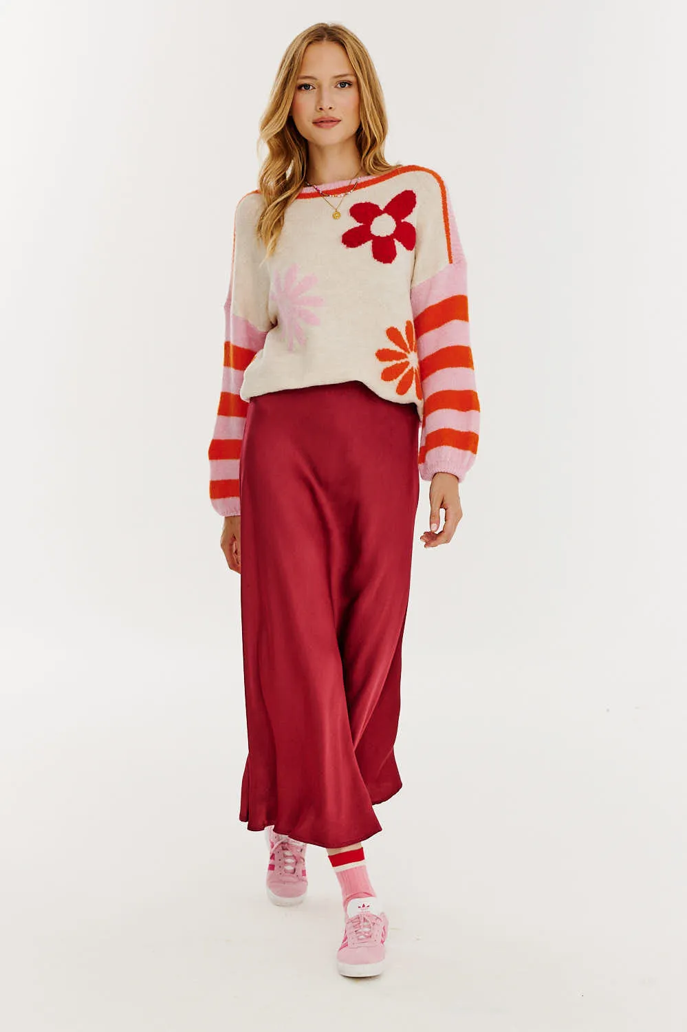 Ruby Moon midi skirt