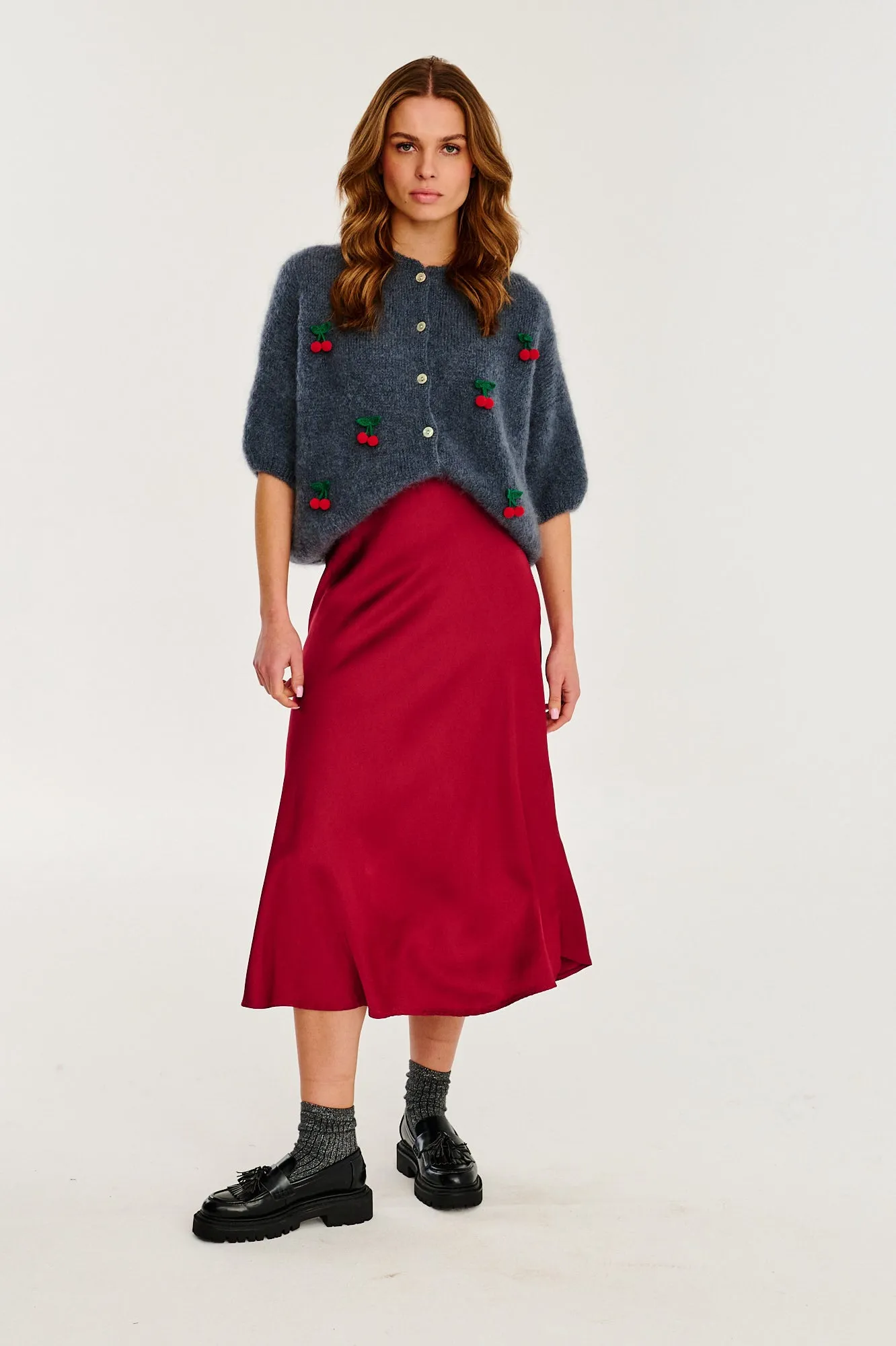 Ruby Moon midi skirt