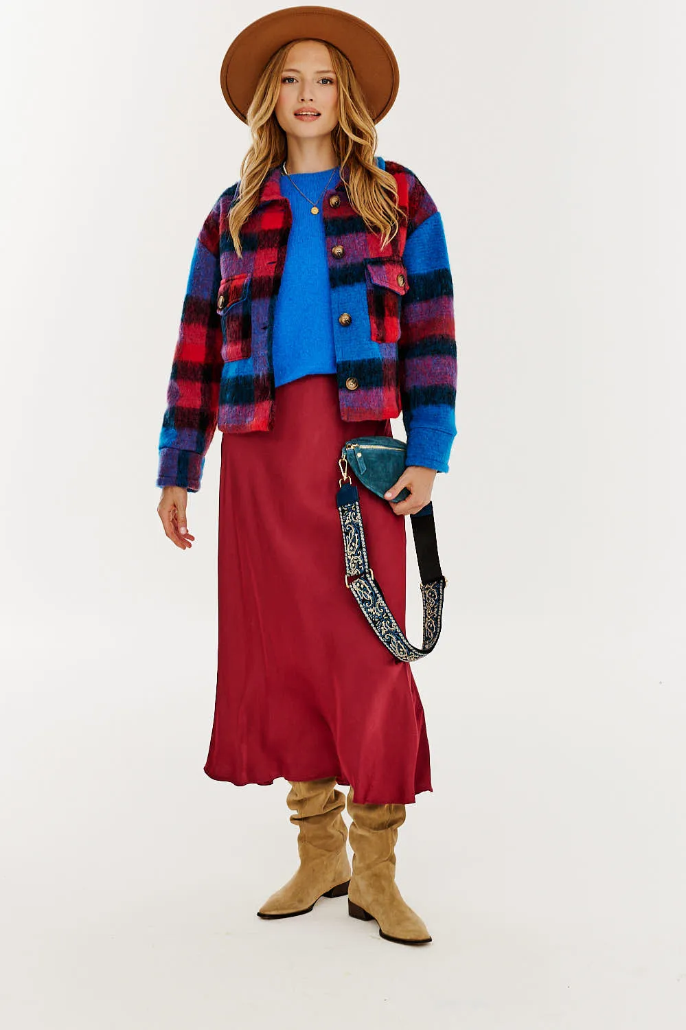 Ruby Moon midi skirt
