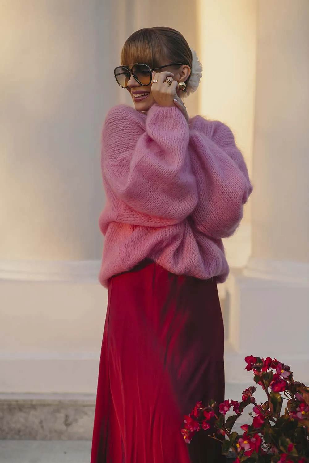 Ruby Moon midi skirt