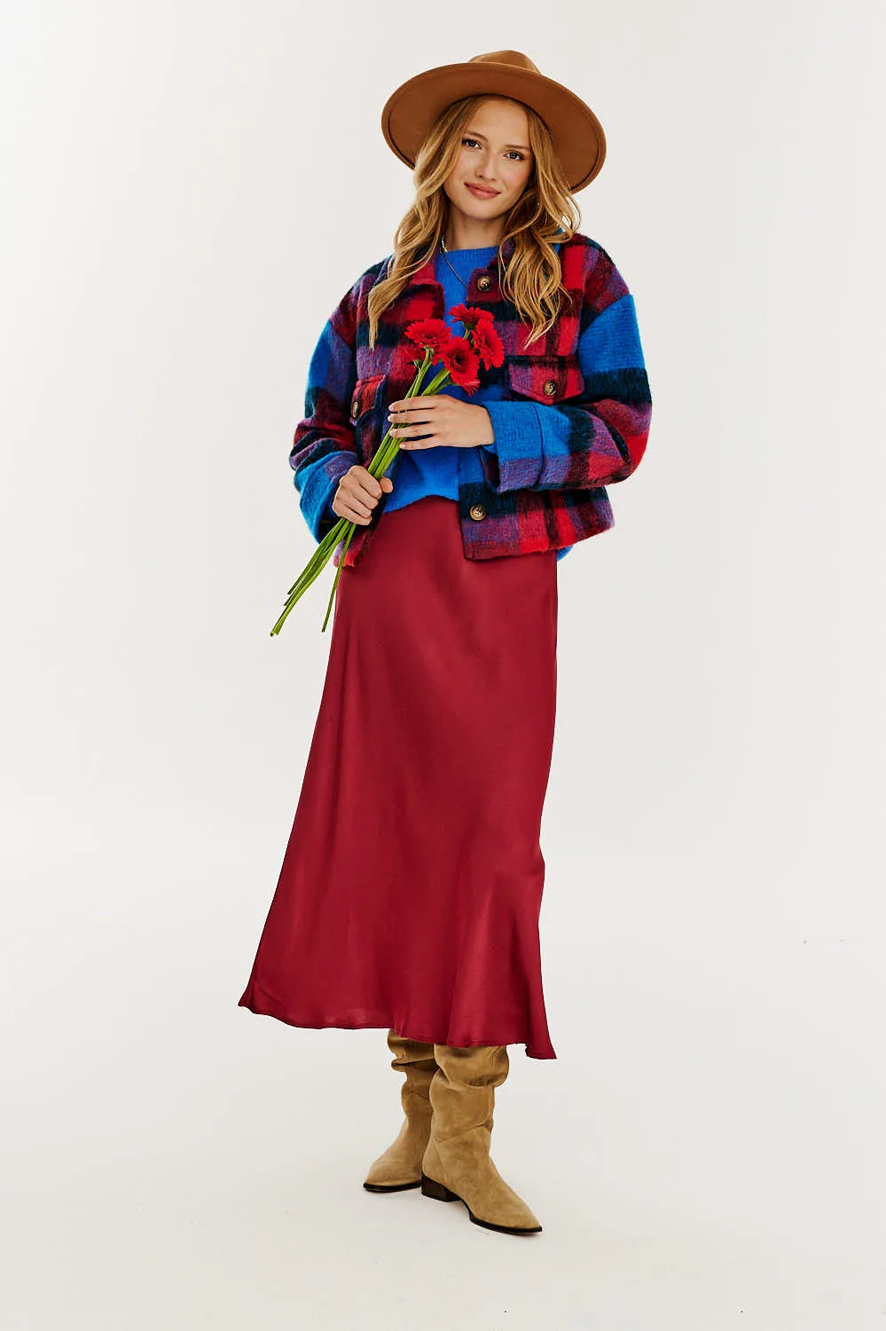 Ruby Moon midi skirt