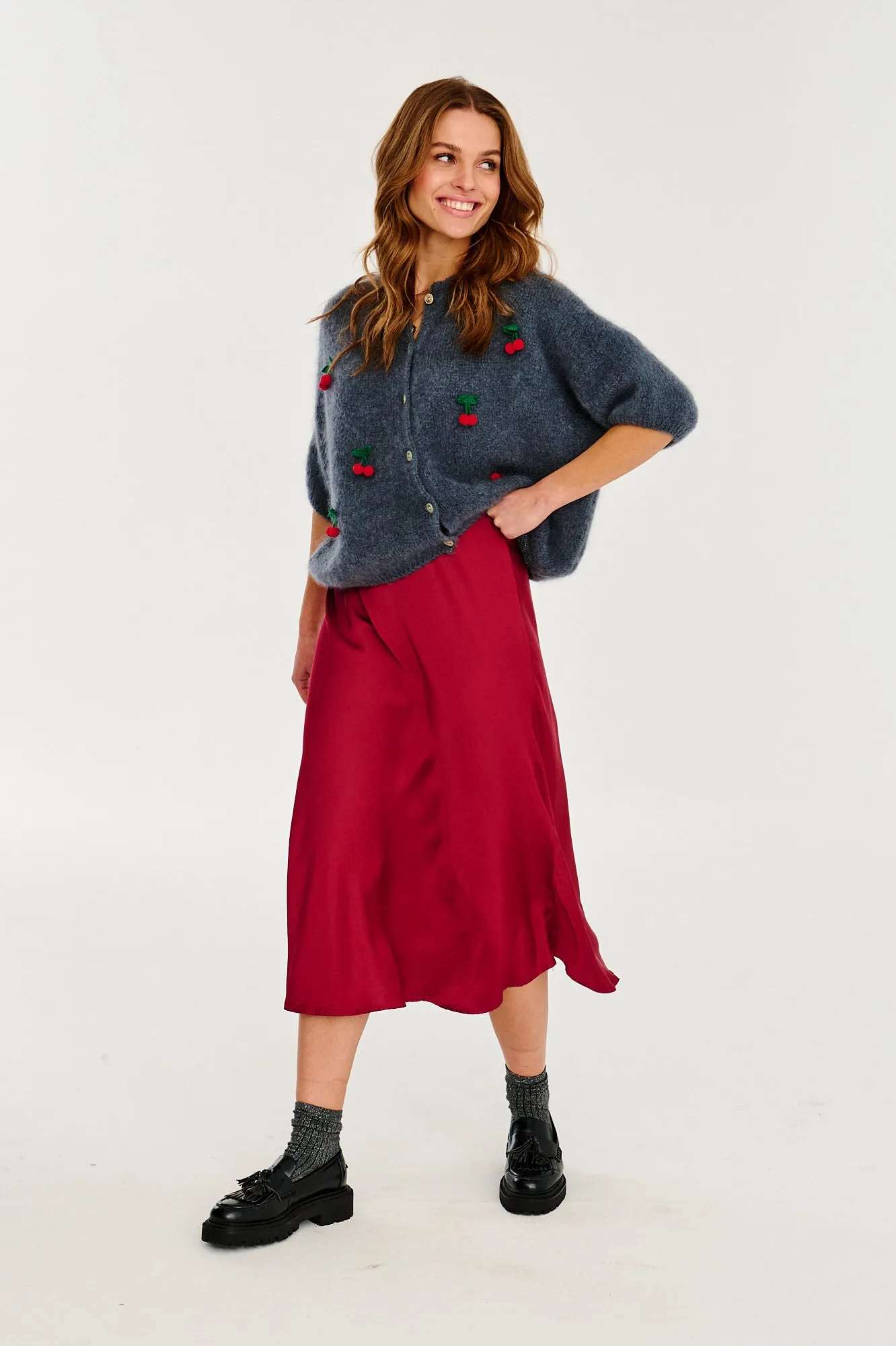 Ruby Moon midi skirt