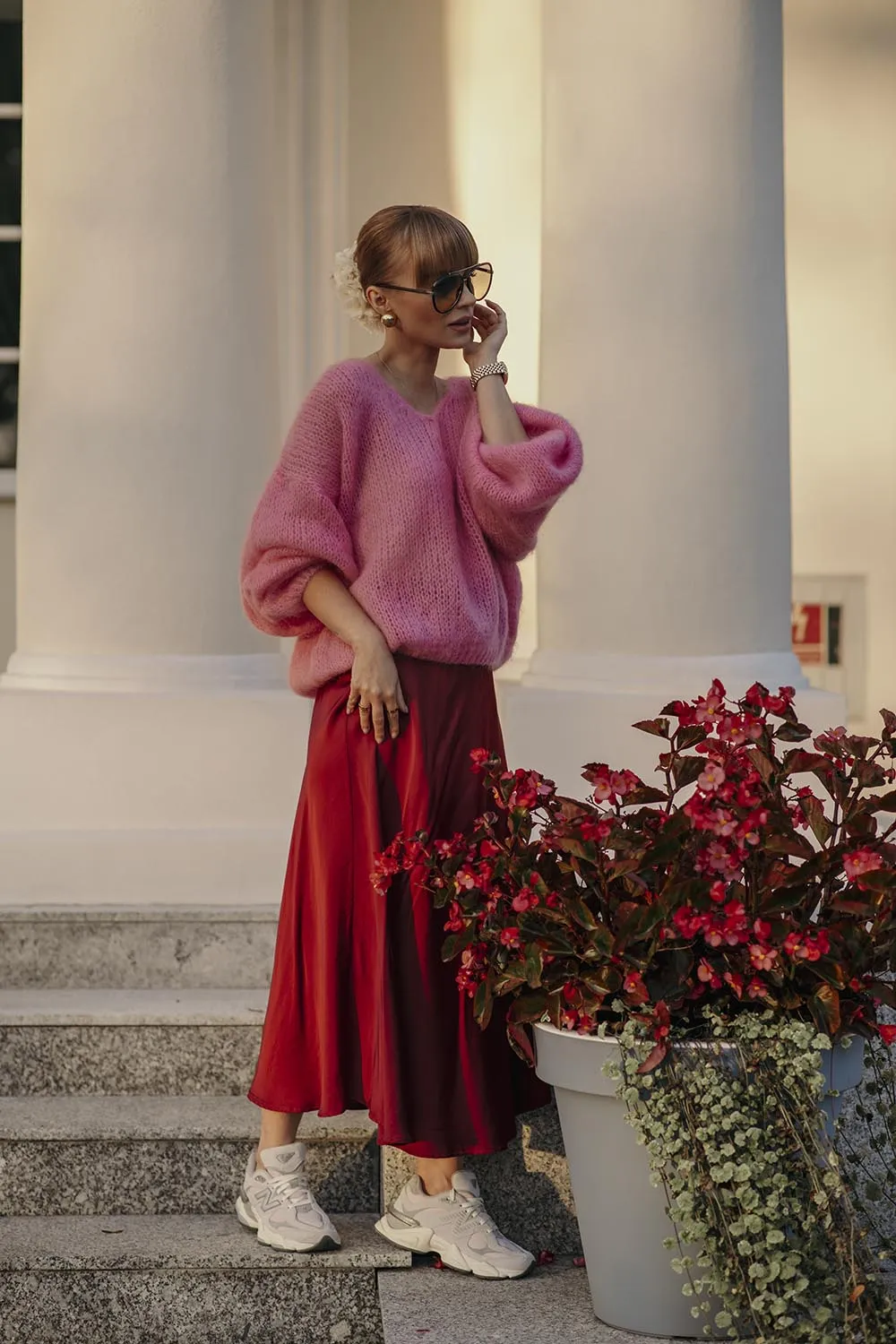 Ruby Moon midi skirt