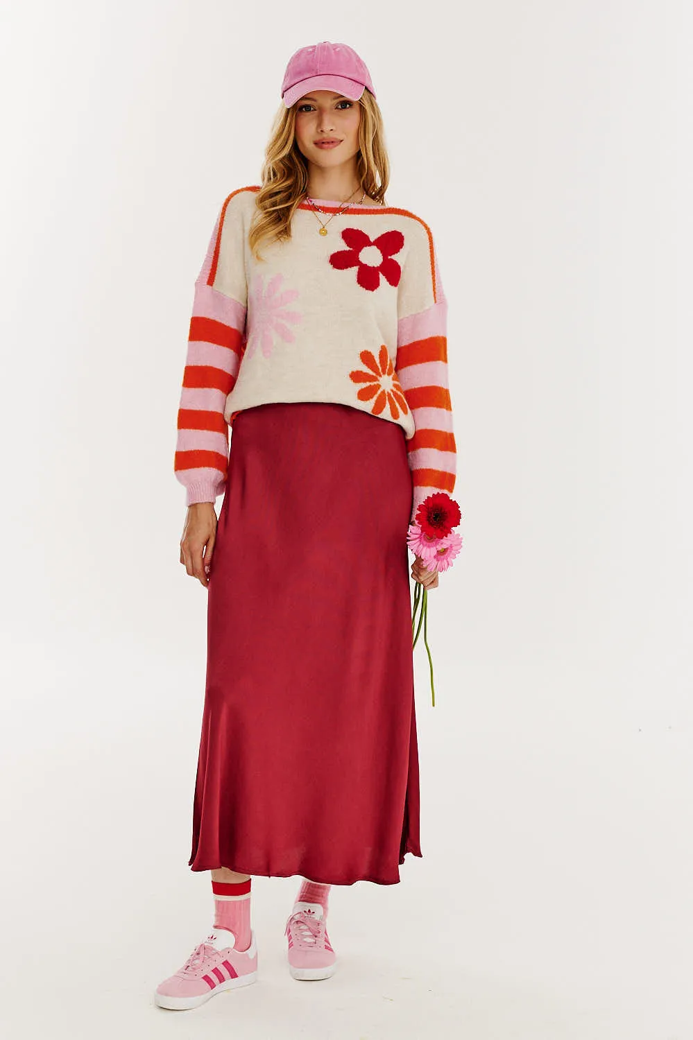 Ruby Moon midi skirt