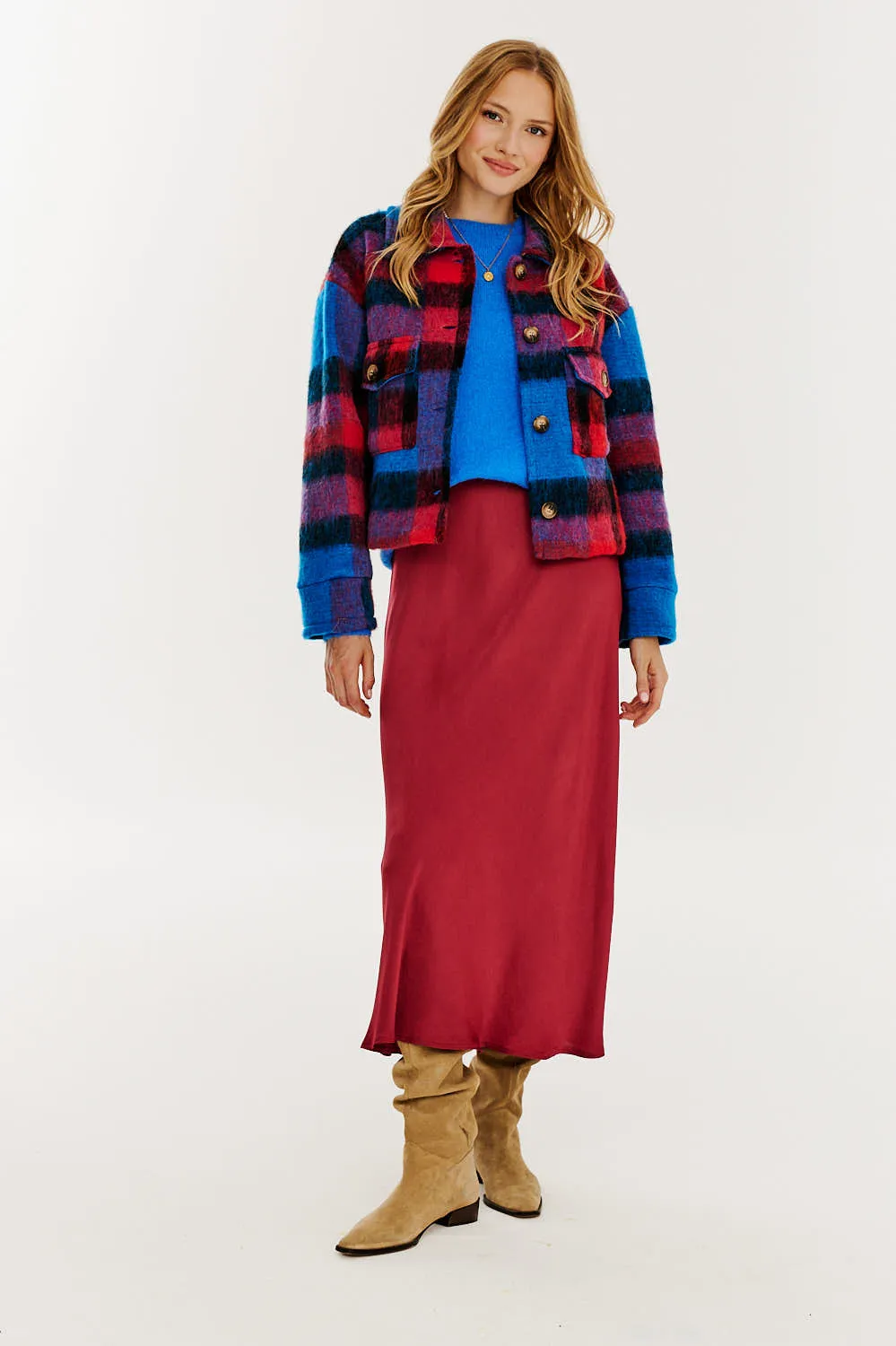 Ruby Moon midi skirt