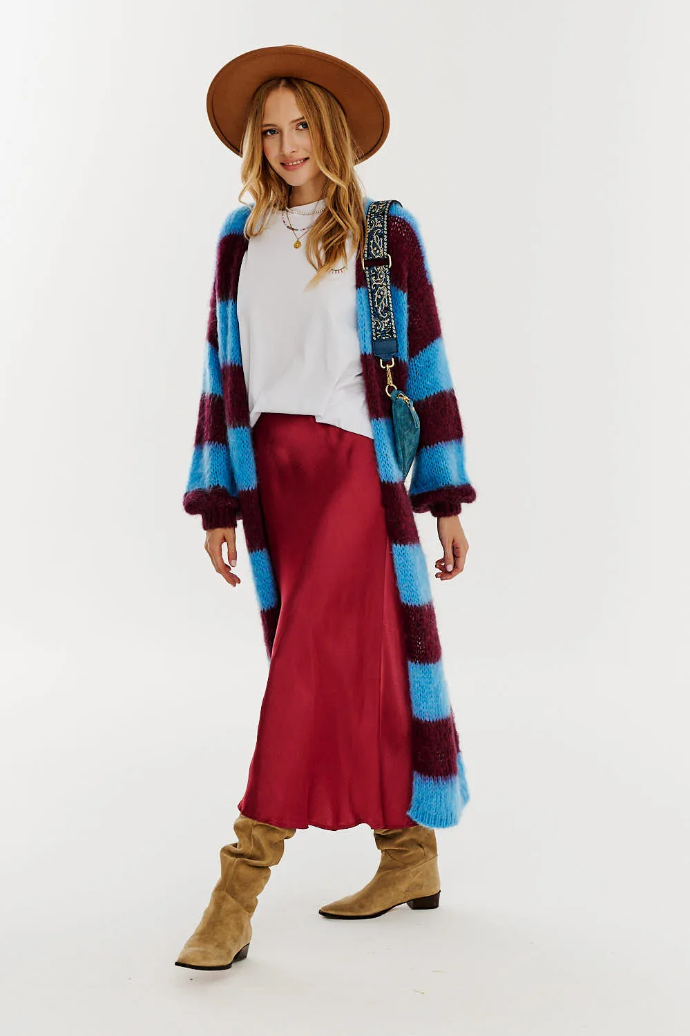 Ruby Moon midi skirt