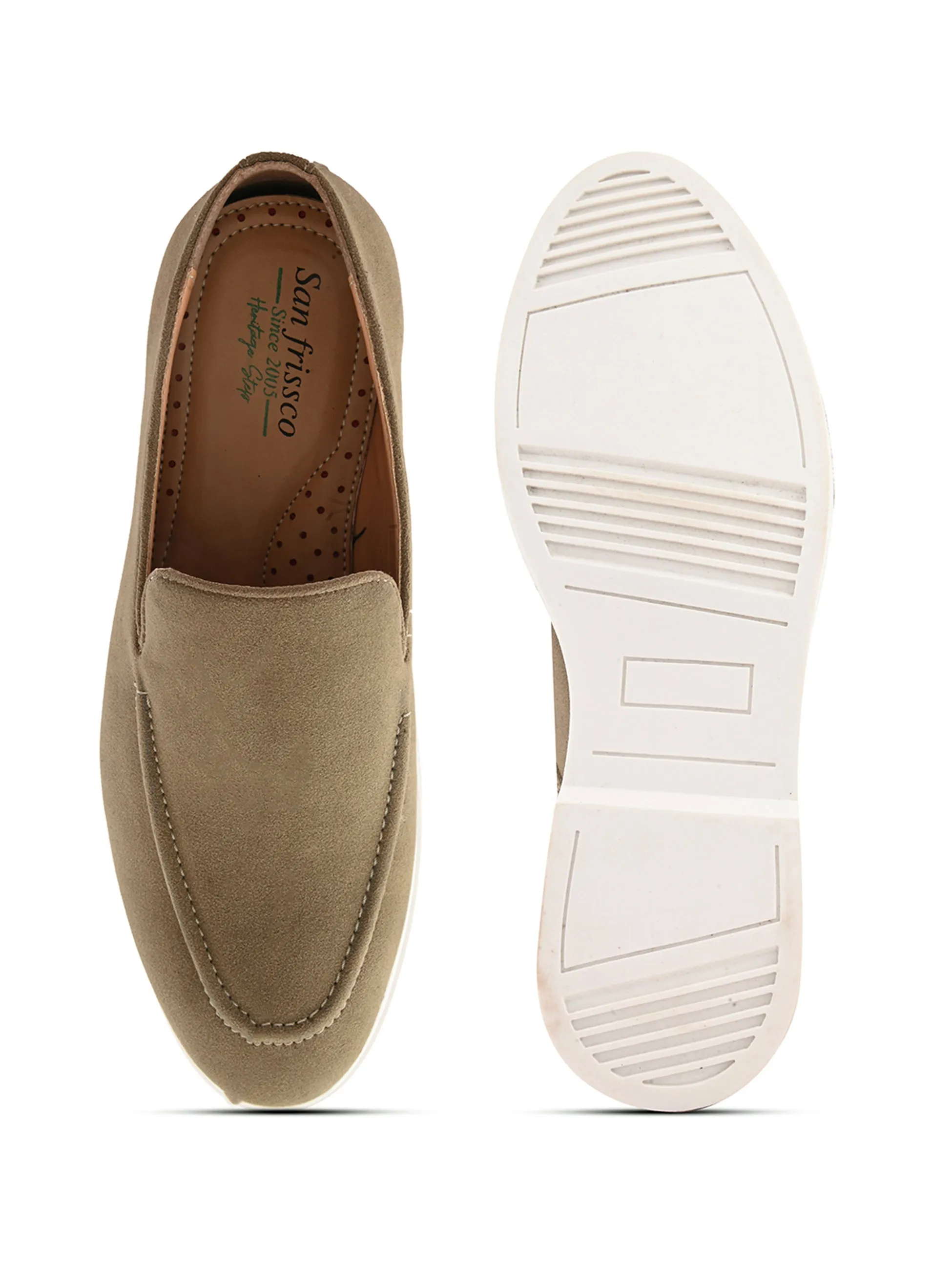 SAN FRISSCO Men Olive Casual Slip-On Shoes