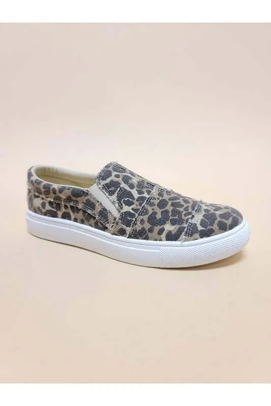 See You Later Leopard Print Slip-On Sneakers