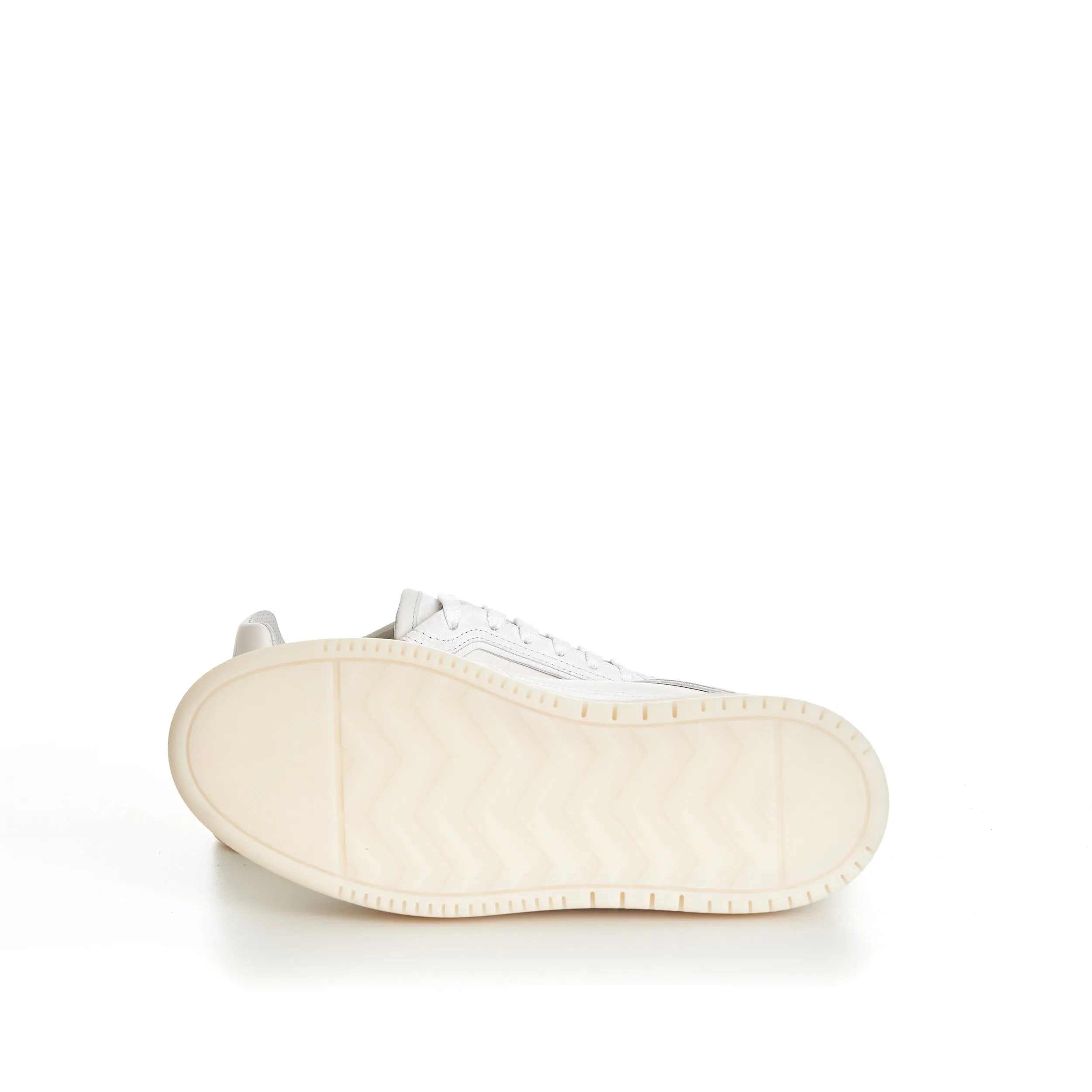 Semi-Polished Calfskin And Washed Suede Basket Sneakers
