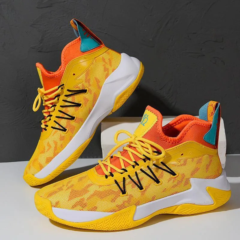 Shock Absorption And Non-slip Men's Basketball Shoes Couple Shoes