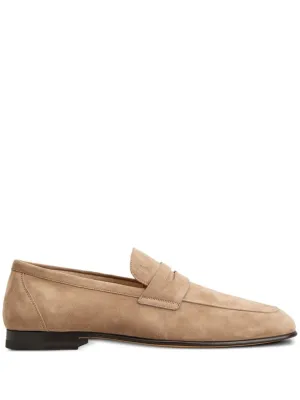 Slip-On Loafers With Suede Finish