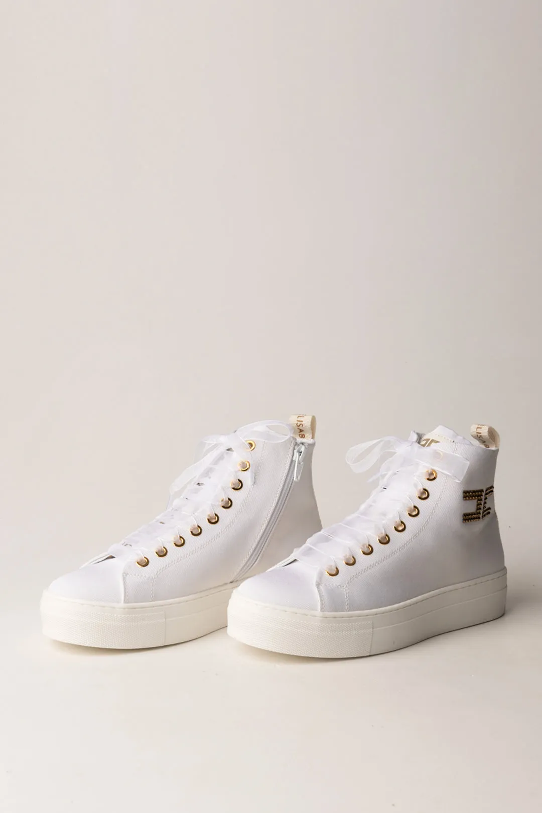 Sneakers Alte con Logo Cc In Strass