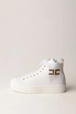 Sneakers Alte con Logo Cc In Strass