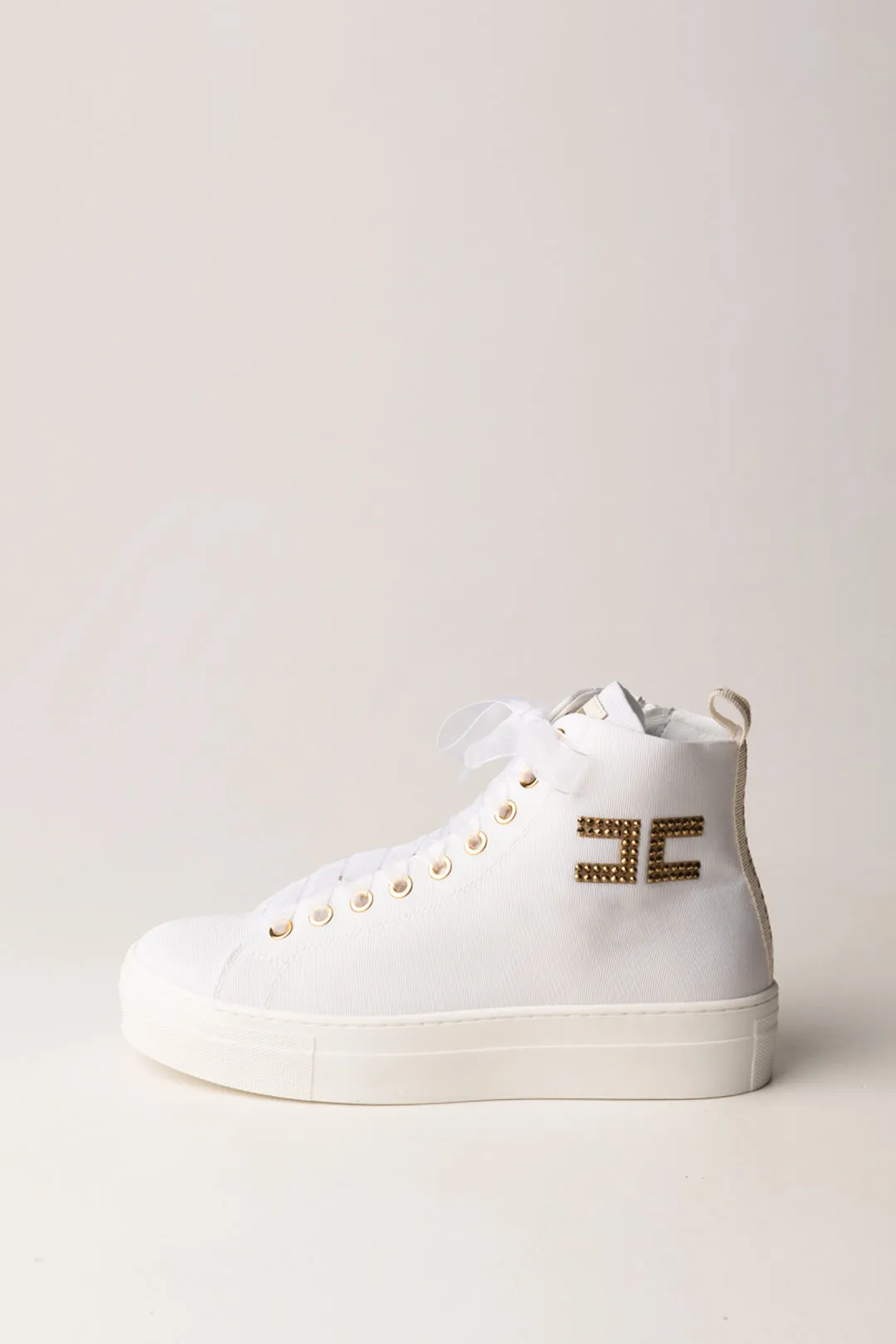Sneakers Alte con Logo Cc In Strass
