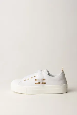 Sneakers con Logo Cc In Strass
