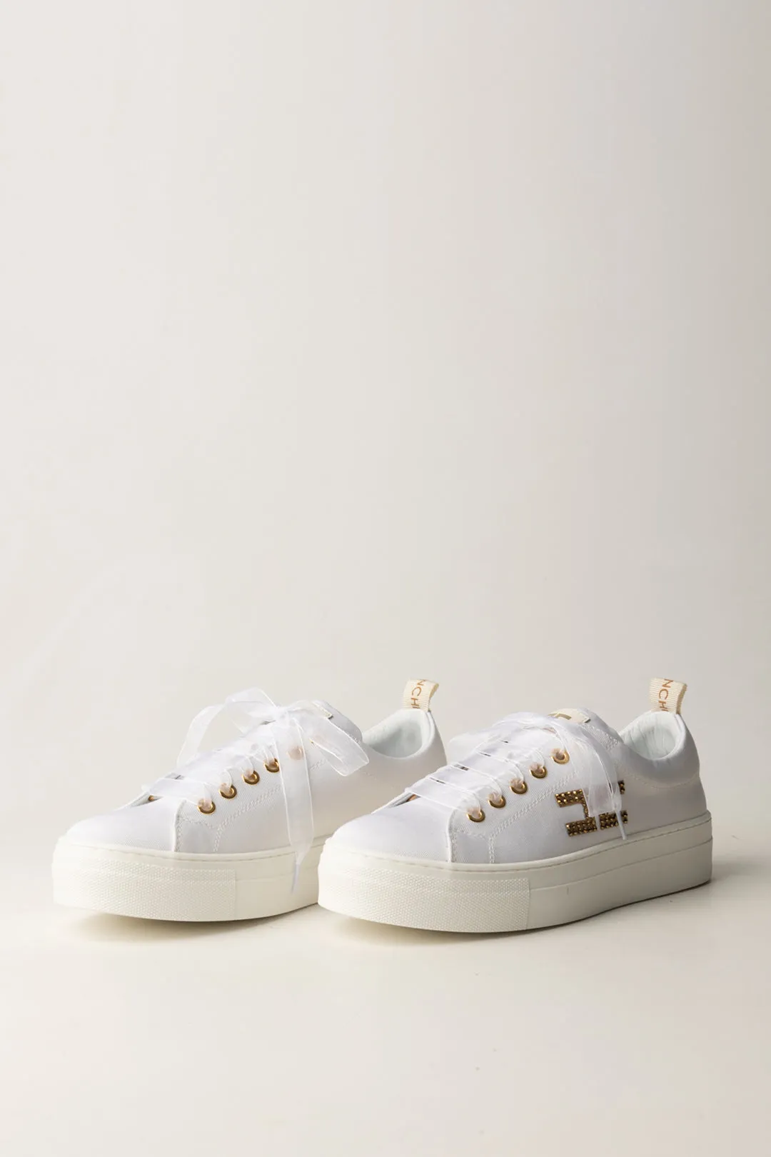 Sneakers con Logo Cc In Strass