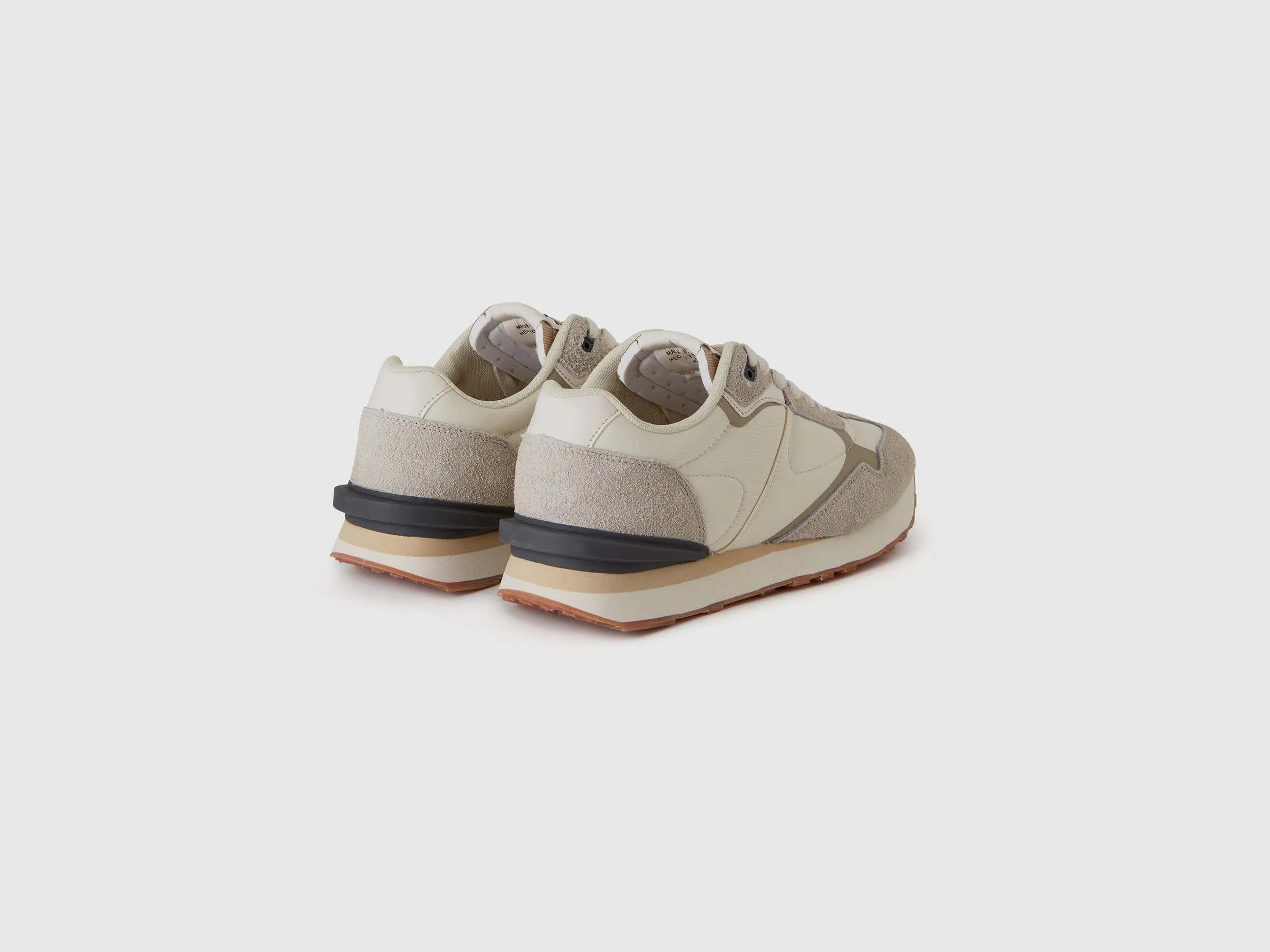 SNEAKERS IN NYLON AND LEATHER BLEND