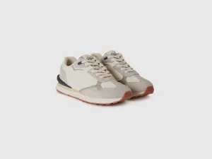 SNEAKERS IN NYLON AND LEATHER BLEND