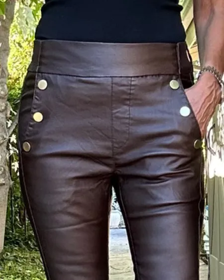 Sofia Brown Vegan Crop | Flog