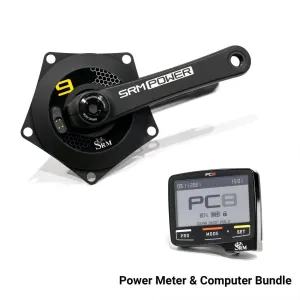 SRM PM9 Origin Aluminium Track Power Meter Bundle - Rechargeable - 24mm