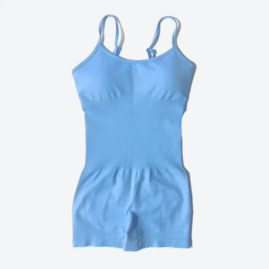 Strappy Back Slim Fit Short Jumpsuits