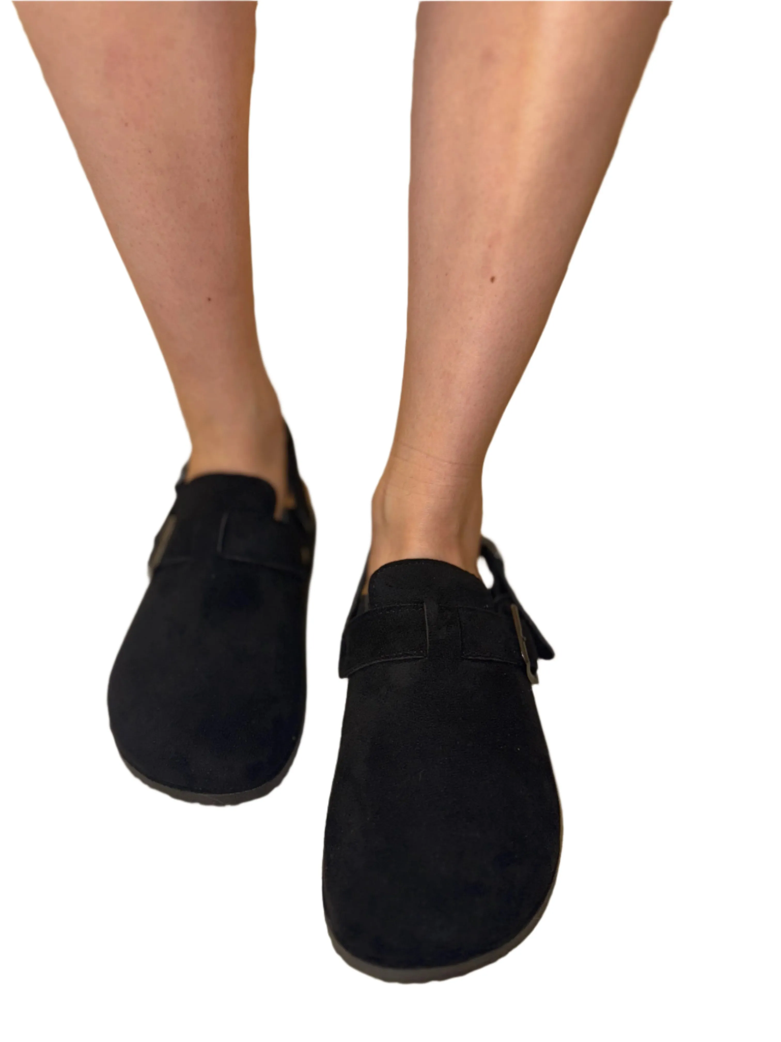 SUEDE SLIDE WITH ADJUSTABLE BUCKLES MATCHA-20