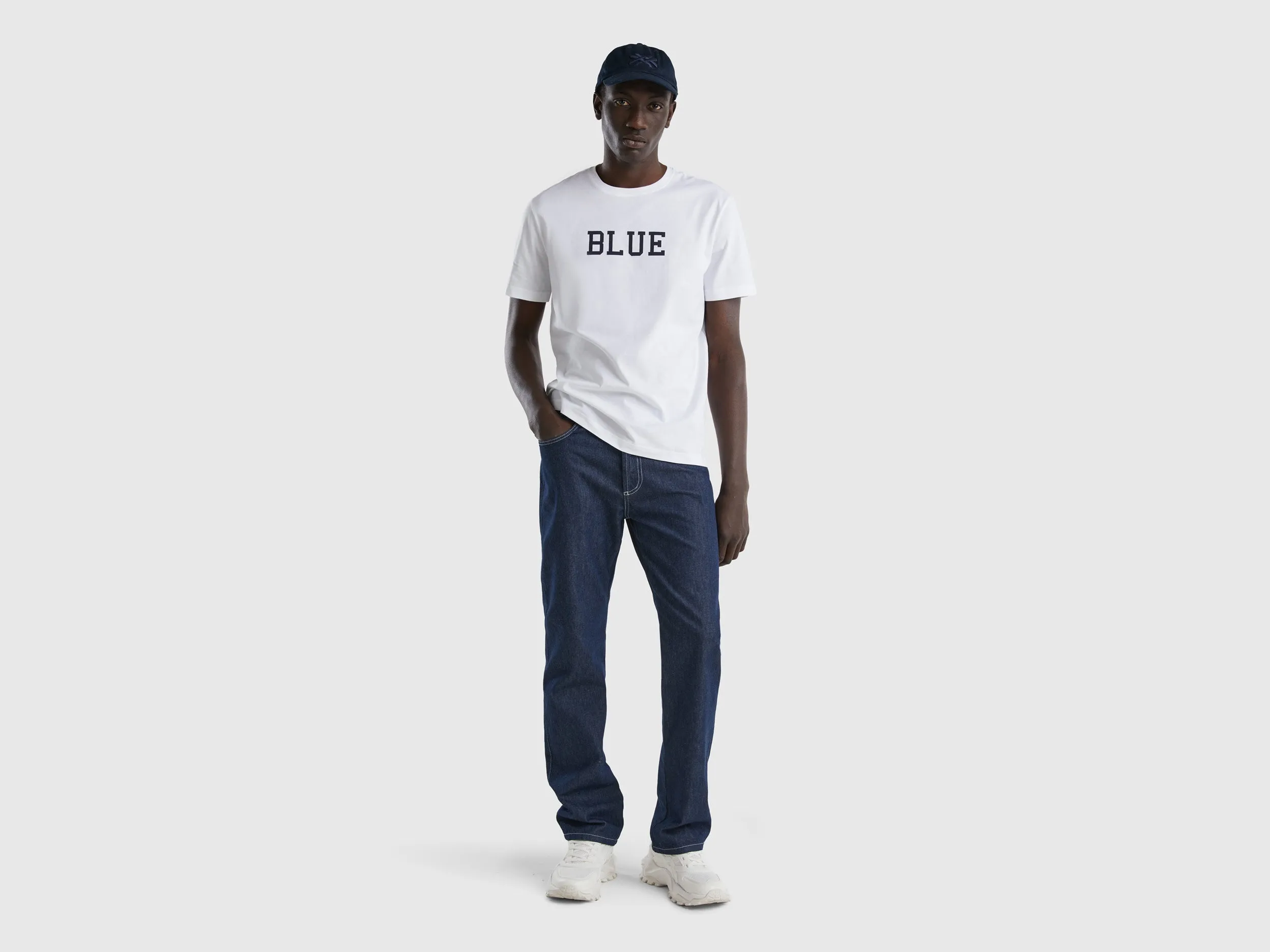 T-SHIRT WITH TEXT PRINT
