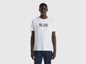 T-SHIRT WITH TEXT PRINT