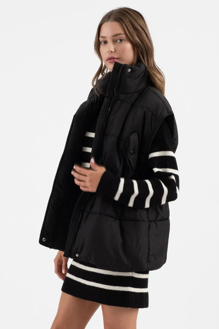The Addy Oversized Drawstring Puffer Vest