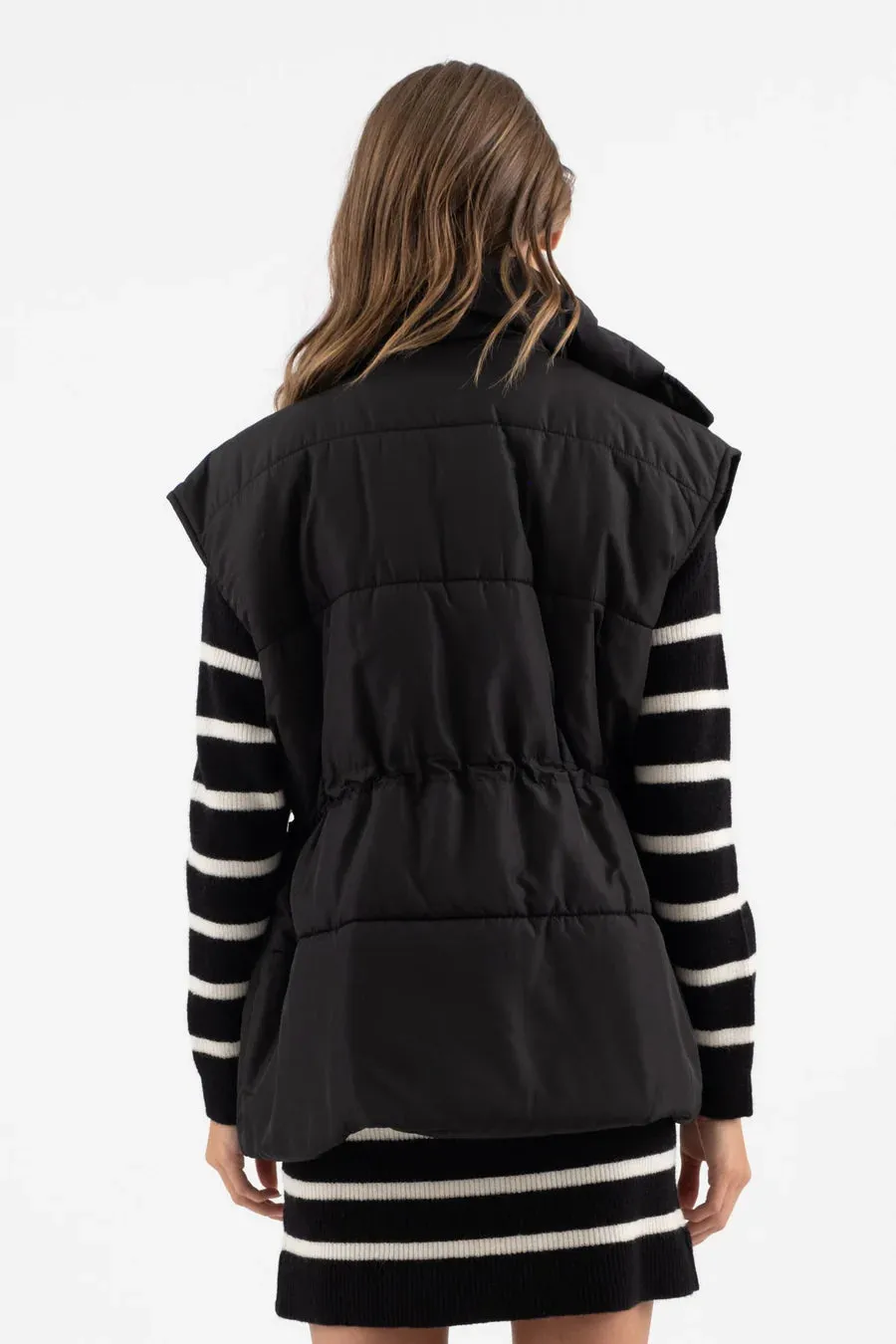 The Addy Oversized Drawstring Puffer Vest