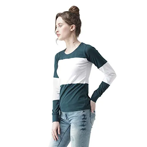 THE DRY STATE Women's Slim Fit T-Shirt (G2991_Multi-Coloured_Small)