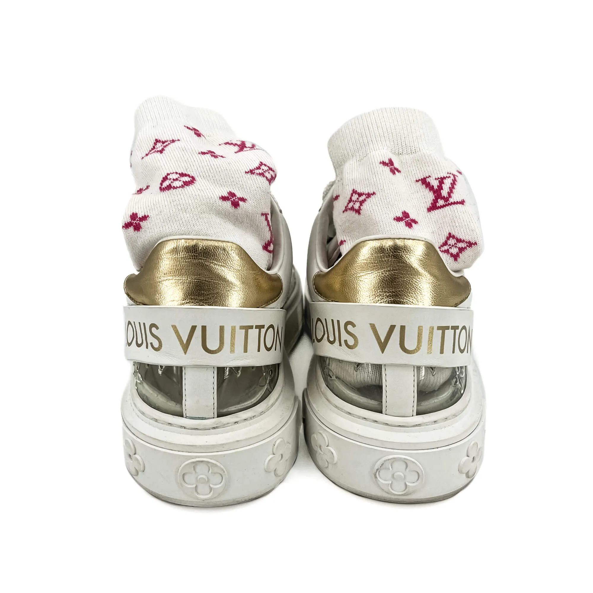 Time out Leather Sneakers With Socks 39 Monogram