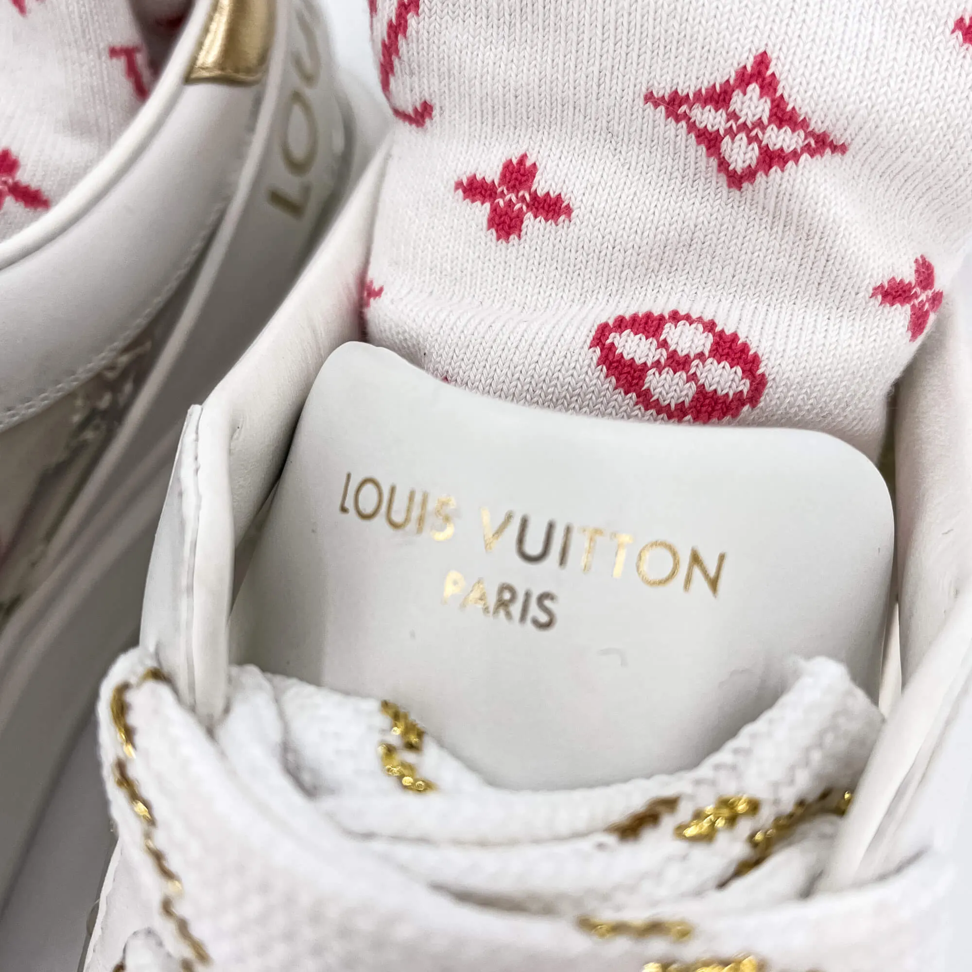 Time out Leather Sneakers With Socks 39 Monogram