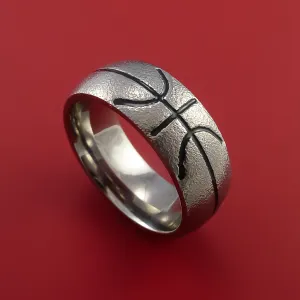 Titanium Basketball Inspired Ring Custom Made Band