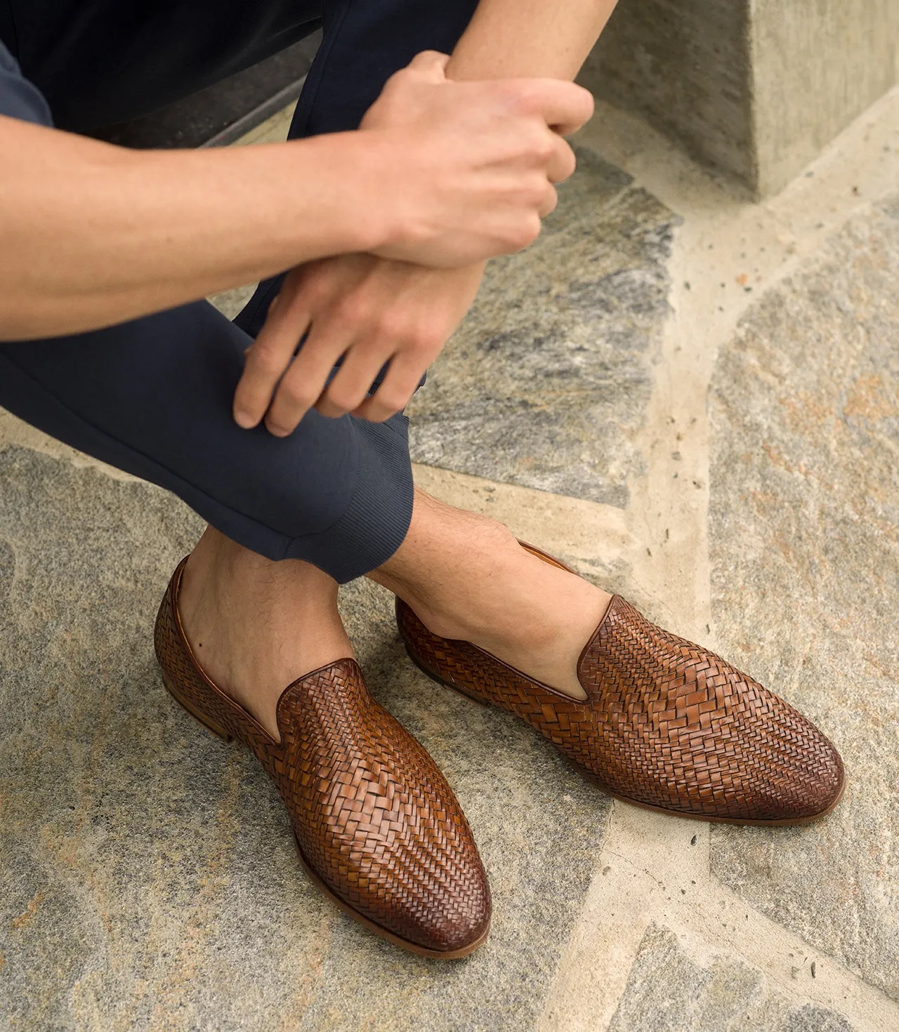 Tobacco Hand-Woven Loafer