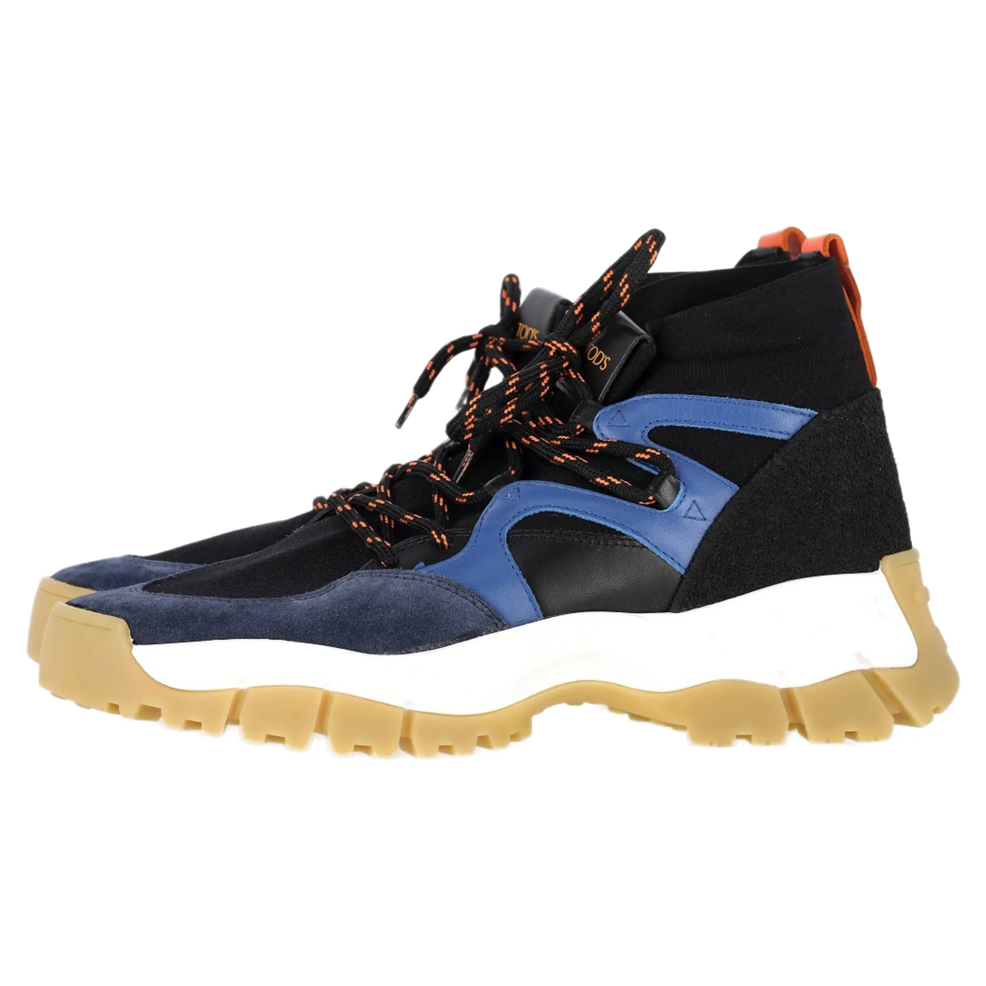 Tod's High-Top Sneakers in Navy Blue Suede