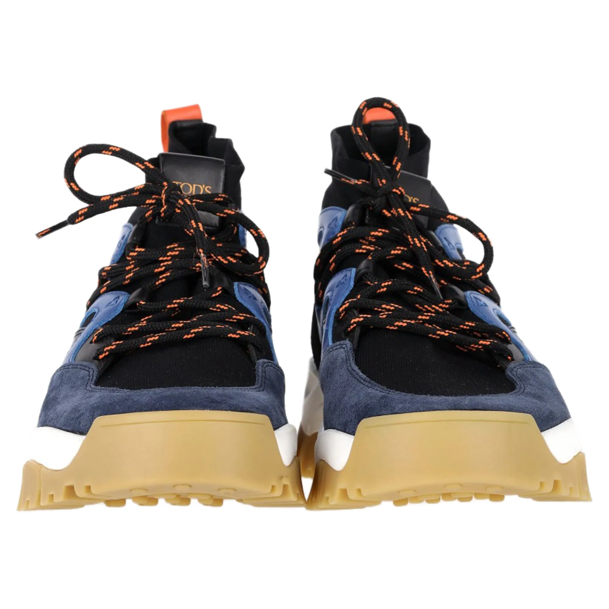 Tod's High-Top Sneakers in Navy Blue Suede