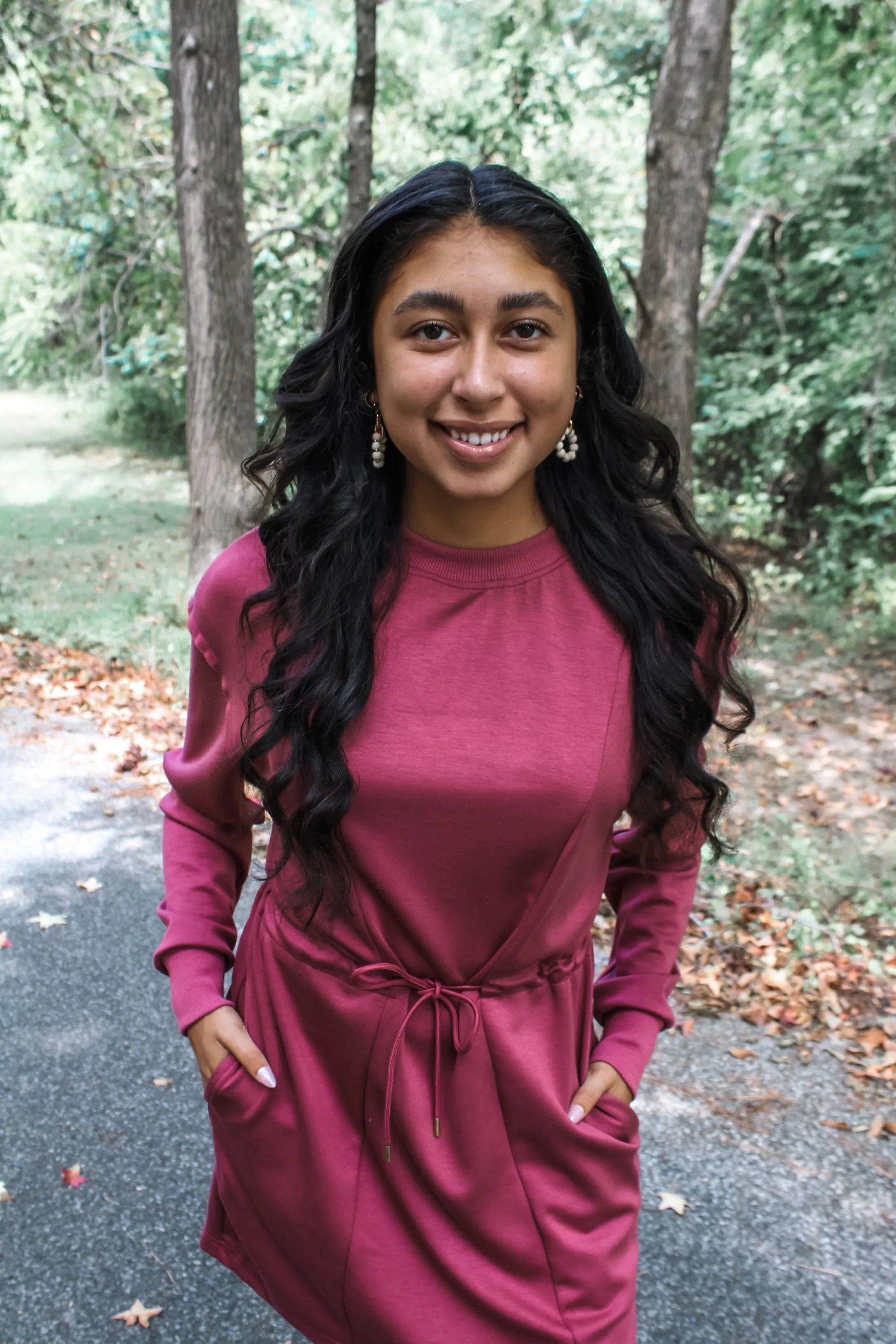 True To Me Drawstring Dress • Wine - FINAL SALE