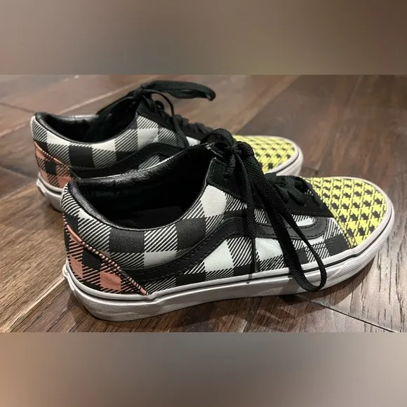 VANS Old Skool BUFFALO Mixed PLAID Sneakers WOMEN 7.5 Men 6