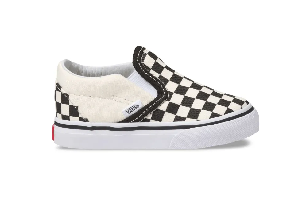 VANS Toddler Classic Slip On Checkerboard Black/Off White/White