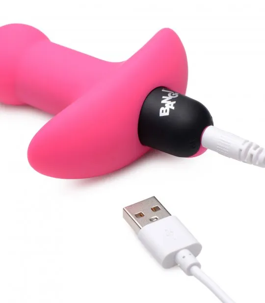 Vibrating Silicone Anal Beads and Remote Control - Pink