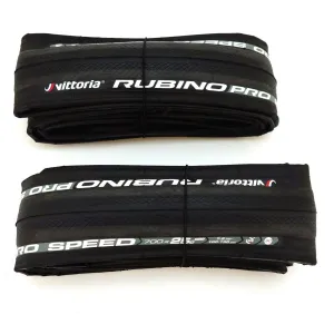 Vittoria Rubino Pro Speed G  Folding 700 x 25C Road Clincher Tire Full Black