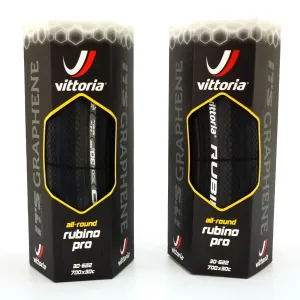 Vittoria Rubino Pro Tire G  GRAPHENE 700 x 30c Full black Road Bike Tire