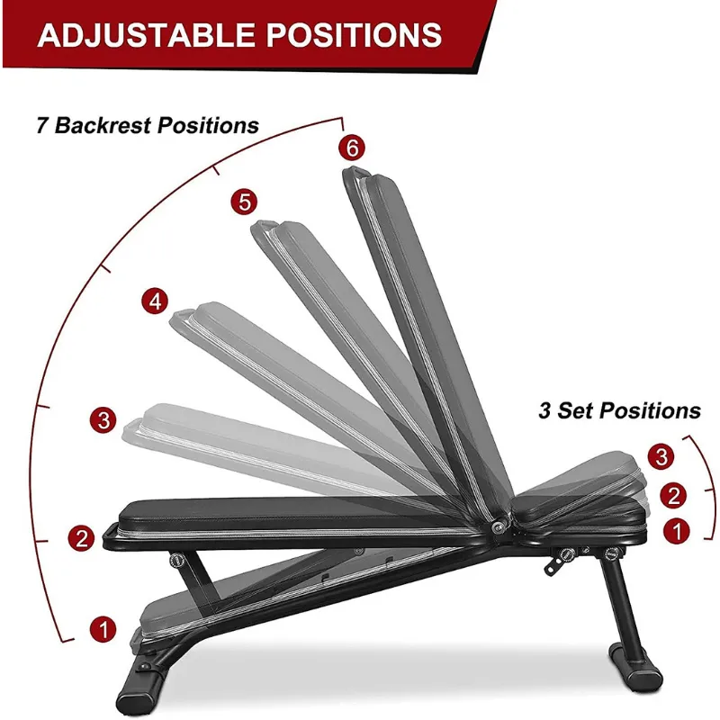 WB80 Adjustable Workout Weight Bench for Home Gym