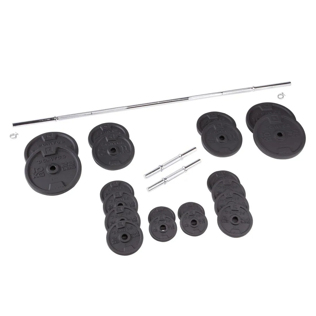 Weight Training Dumbbells and Bars Set 93 kg