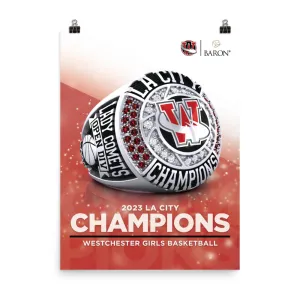 Westchester Girls Basketball 2023 Championship Poster