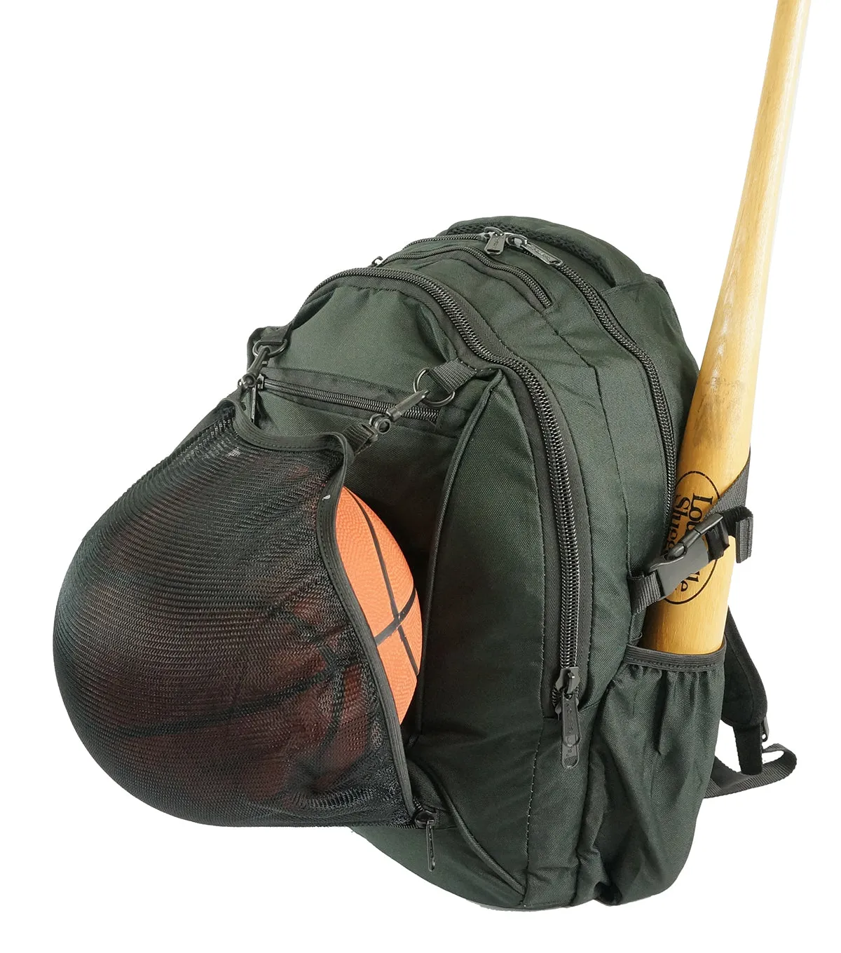 Wholesale Case Lot: 20pcs Heavy Duty 17 Inch Sports School Backpack | Dedicated Basketball Soccer Compartment  |||   20 PACKS | $18.49 PER PACK
