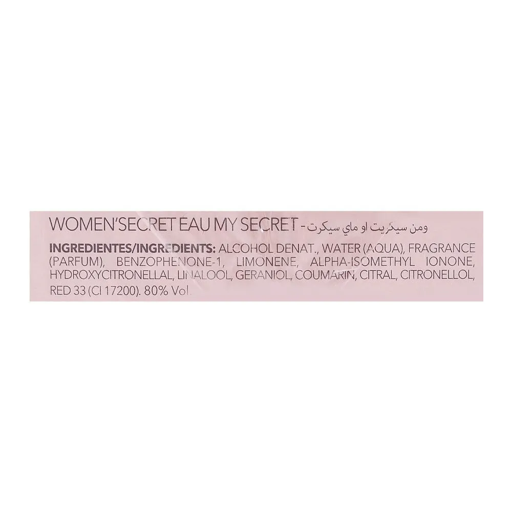 Women Secret Eau My Secret, Eau De Toilette, 100ml | Spain | Fragrance For Women