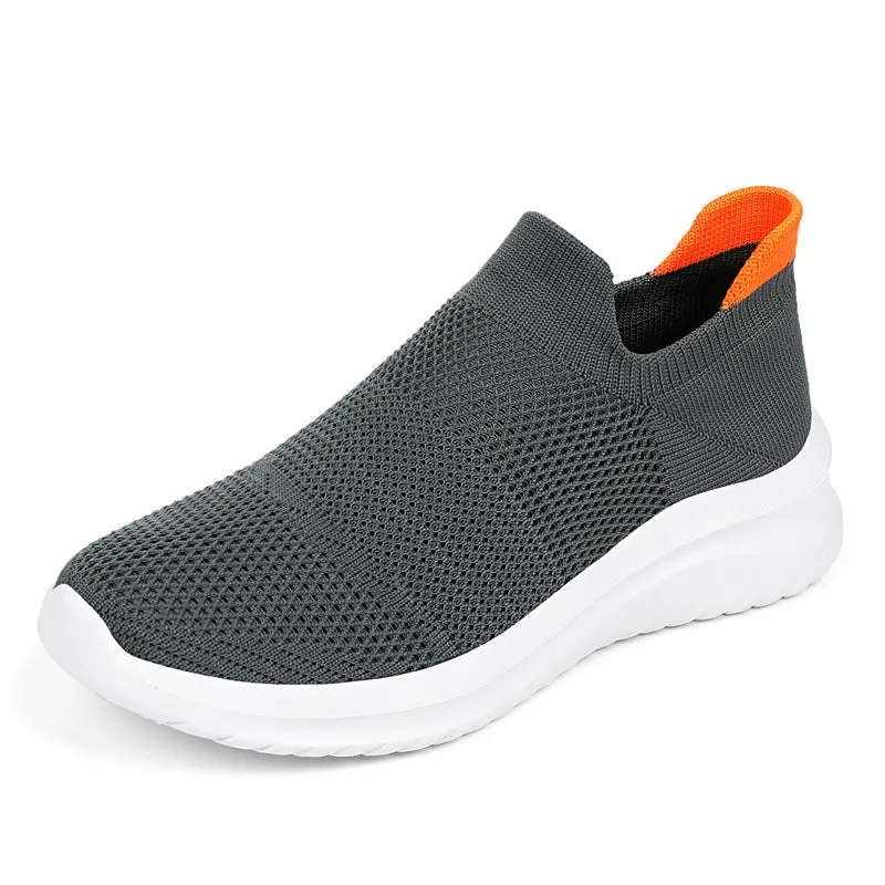 Women's & Men's Autumn Couple Flying Woven Socks Mouth Casual Shoes